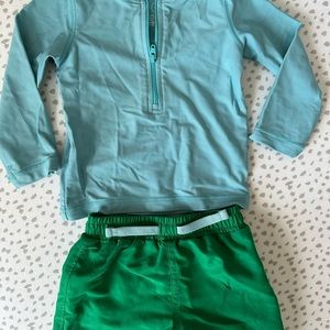 Primary Rash Guard And Swim Trunk For Baby Boy 6-12 Months